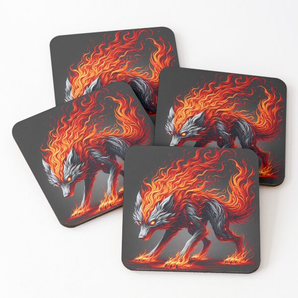 Item preview, Lava Fire Wolf, Ai Generated Art  designed and sold by ACC .