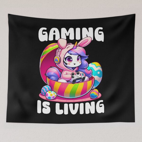 Item preview, Unicorn Girls kids Gamer Funny Video Game Bunny Easter Day designed and sold by JUSTBEELEGANT.