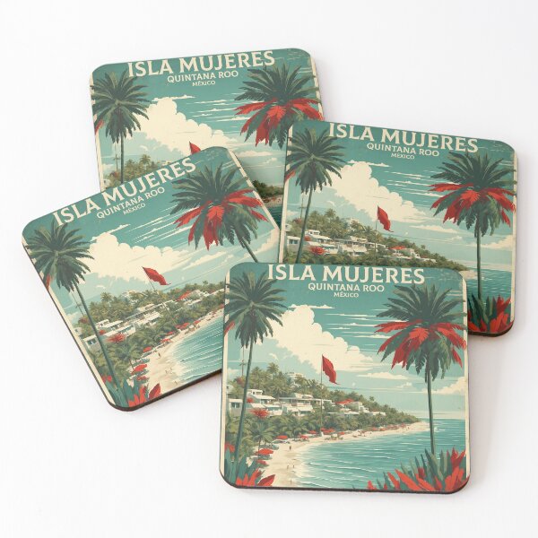 Item preview, Isla Mujeres Quintana Roo Magic Town Mexico Vintage Travel Tourism Poster  designed and sold by TravelersGems.