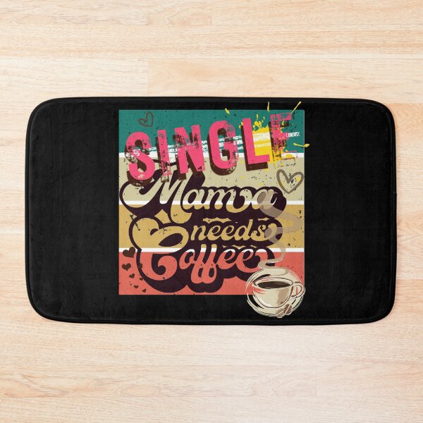 Item preview, SINGLE MAMA NEEDS COFFEE - Retro Stripe Vintage Sticker Mom Quote  designed and sold by CanvasThread.