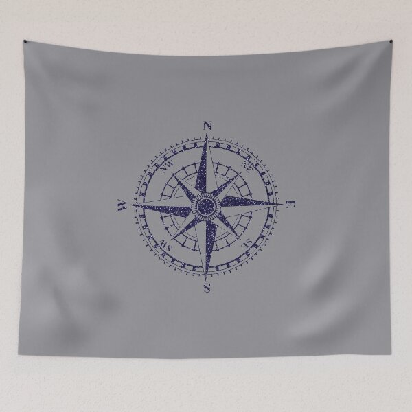 Item preview, Vintage Compass Points Navy Blue designed and sold by CheriesArt.