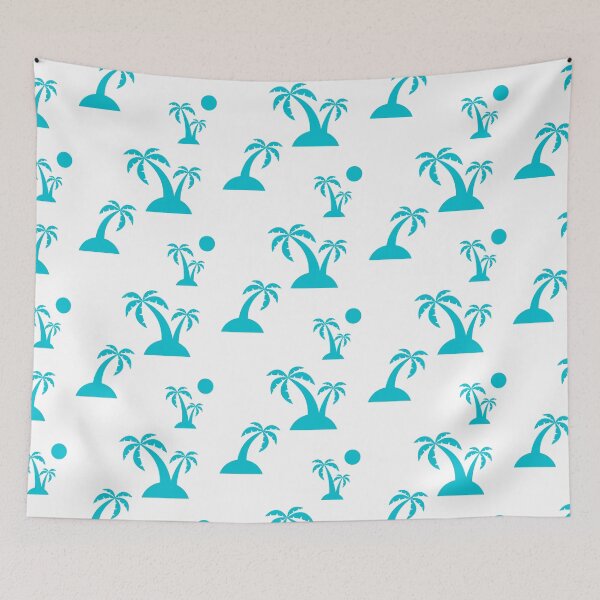Item preview, Tropical Tranquility: Blue Palm Trees pattern designed and sold by RiciPaneto.