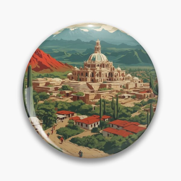 Item preview, Jiquilpan de Juarez Michoacan Magic Town Vintage Travel Tourism Poster  designed and sold by TravelersGems.