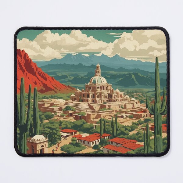 Item preview, Jiquilpan de Juarez Michoacan Magic Town Vintage Travel Tourism Poster  designed and sold by TravelersGems.