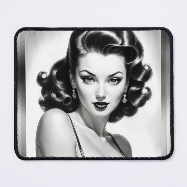 Item preview, The Stunning Alicia Amia Stunning AI Concept Art Illustration Pin Up Girl Portrait by Xzendor7 designed and sold by Xzendor7 Digital Art Creations.