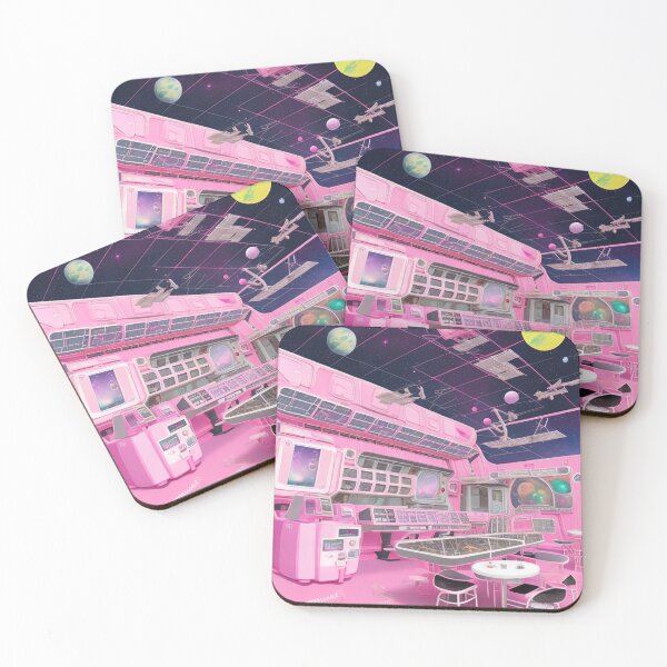 Item preview, Pink Spaceship, space, universe, stars, earth, astronomy, sky, future, galaxy, sci fi,  designed and sold by Cyber Kids.