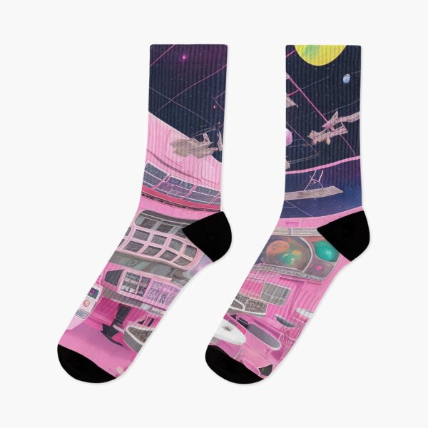 Item preview, Pink Spaceship, space, universe, stars, earth, astronomy, sky, future, galaxy, sci fi,  designed and sold by Cyber Kids.