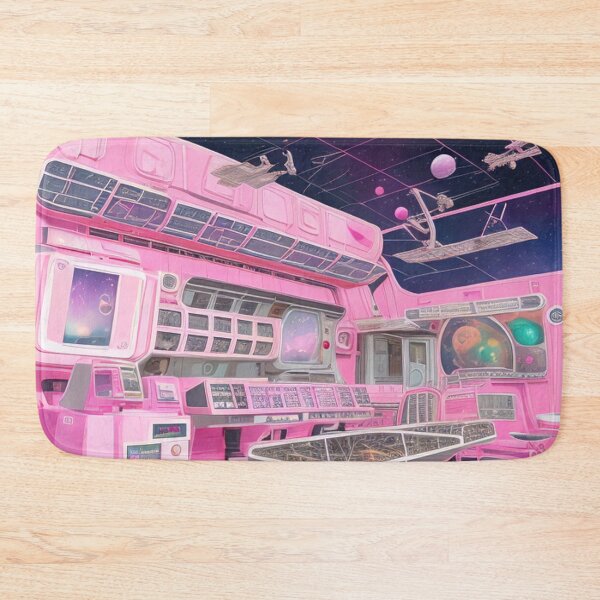 Item preview, Pink Spaceship, space, universe, stars, earth, astronomy, sky, future, galaxy, sci fi,  designed and sold by Cyber Kids.