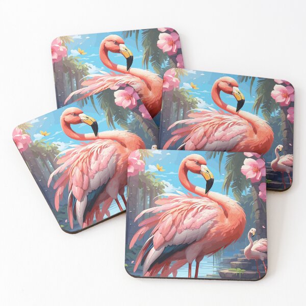 Item preview, Stunning Tropical Flamingos designed and sold by Vector Scout Lab.
