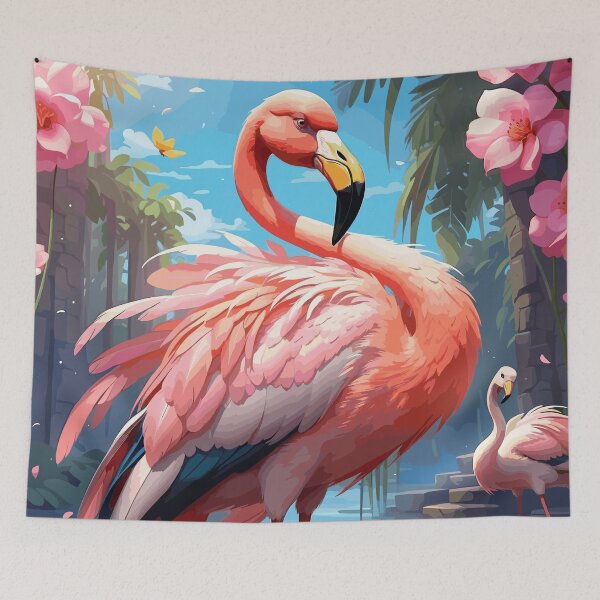 Item preview, Stunning Tropical Flamingos designed and sold by Vector Scout Lab.
