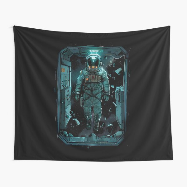 Item preview, Space Explorer in Zero Gravity on a Spacecraft - Sci-fi designed and sold by Fenay Designs.