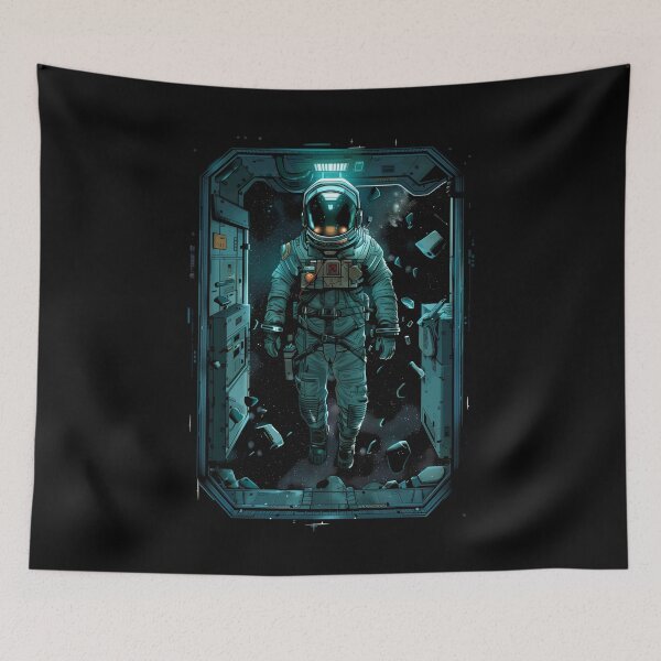 Item preview, Space Explorer in Zero Gravity on a Spacecraft - Sci-fi designed and sold by Fenay Designs.