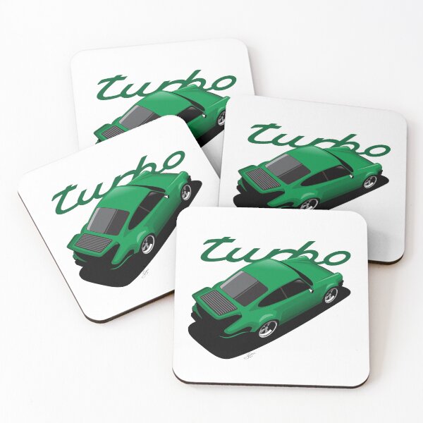 Item preview, Porsche 930 Ilustración Turbo verde designed and sold by blackdogshop.