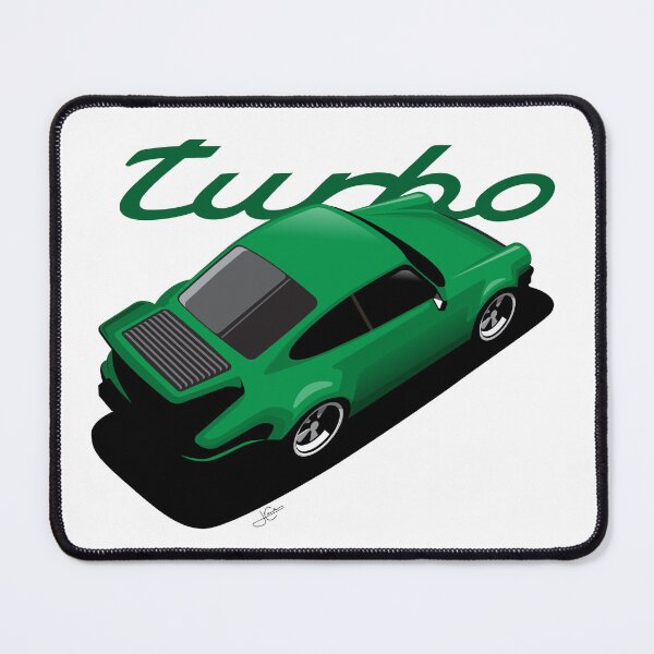 Item preview, Porsche 930 Illustration Green turbo designed and sold by blackdogshop.
