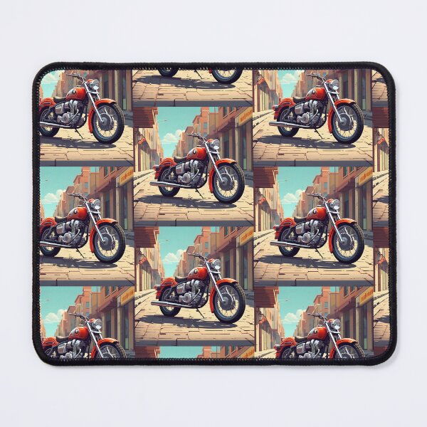 Item preview, RED MOTORCYCLE designed and sold by AmazingBackDrop.