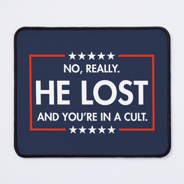 Item preview, He Lost And You're In A Cult (on blue) designed and sold by Thelittlelord.