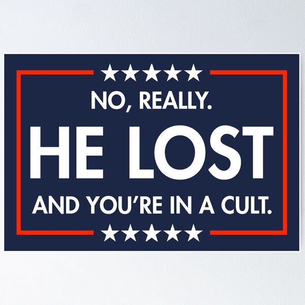 Item preview, He Lost And You're In A Cult (on blue) designed and sold by Thelittlelord.