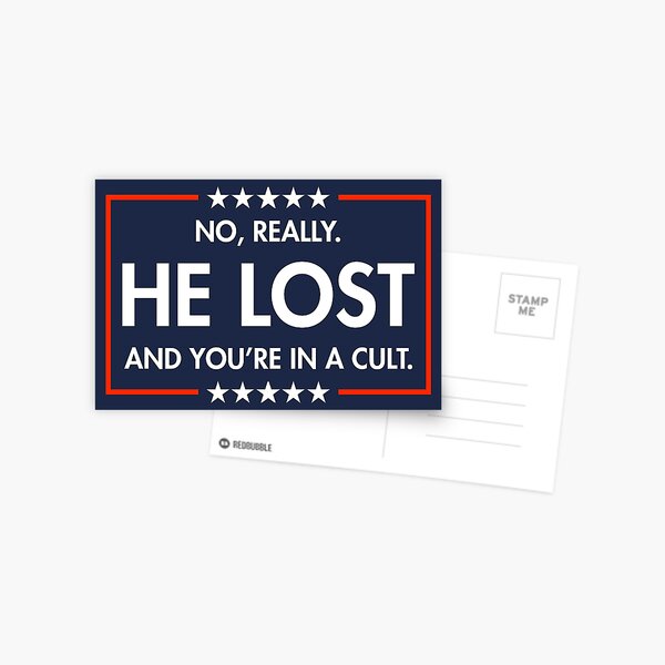 Item preview, He Lost And You're In A Cult (on blue) designed and sold by Thelittlelord.