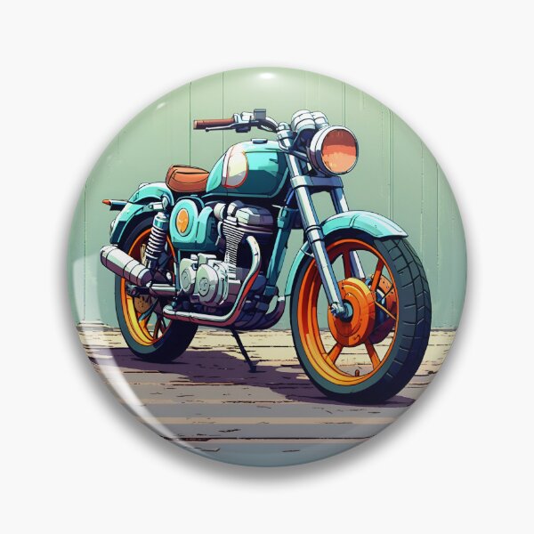 Item preview, TURQUESE MOTORCYCLE designed and sold by AmazingBackDrop.