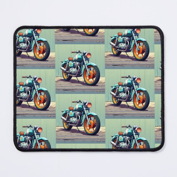 Item preview, TURQUESE MOTORCYCLE designed and sold by AmazingBackDrop.