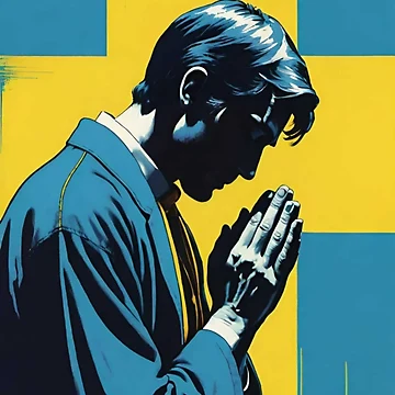 Artwork thumbnail, Man Praying by Ramon-Shop