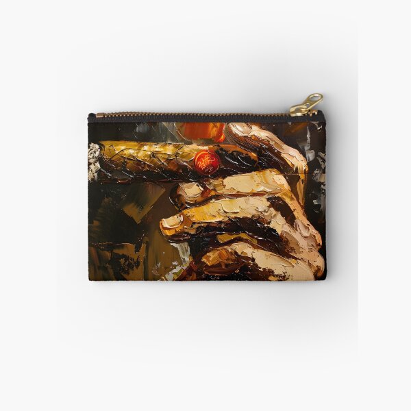 Item preview, Luxe Puffs- A Baroque-Inspired Ode to Cigar Elegance in Minimalistic Palette Knife Artistry designed and sold by OlfactoART Studio.