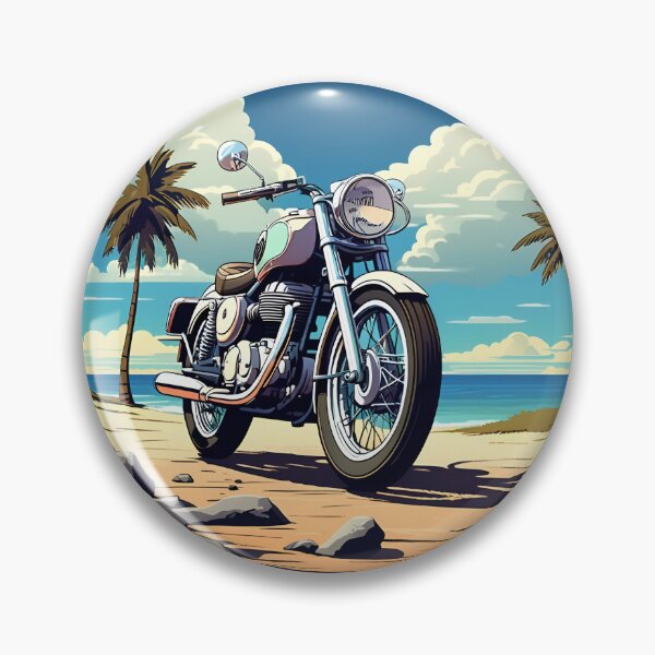 Item preview, MOTORCYCLE ON THE BEACH designed and sold by AmazingBackDrop.