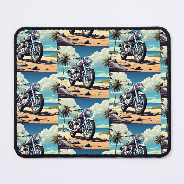 Item preview, MOTORCYCLE ON THE BEACH designed and sold by AmazingBackDrop.