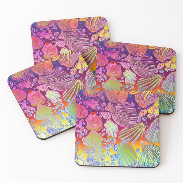 Item preview, Seashells pattern - vibrant gradient mix designed and sold by JaReVa.