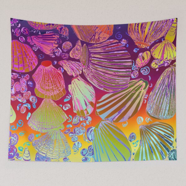 Item preview, Seashells pattern - vibrant gradient mix designed and sold by JaReVa.