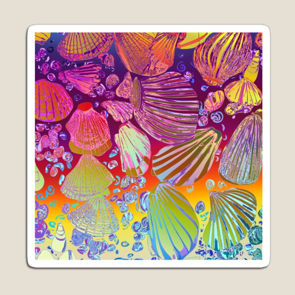 Item preview, Seashells pattern - vibrant gradient mix designed and sold by JaReVa.