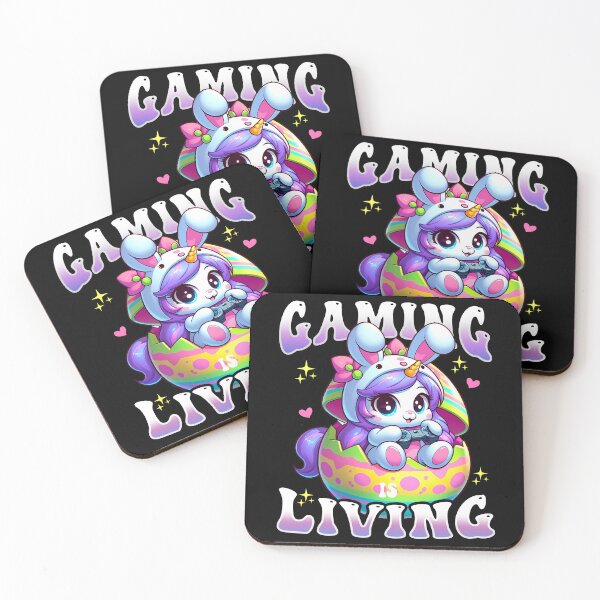Item preview, Unicorn Girls kids Gamer Funny Video Game Bunny Easter Day designed and sold by JUSTBEELEGANT.