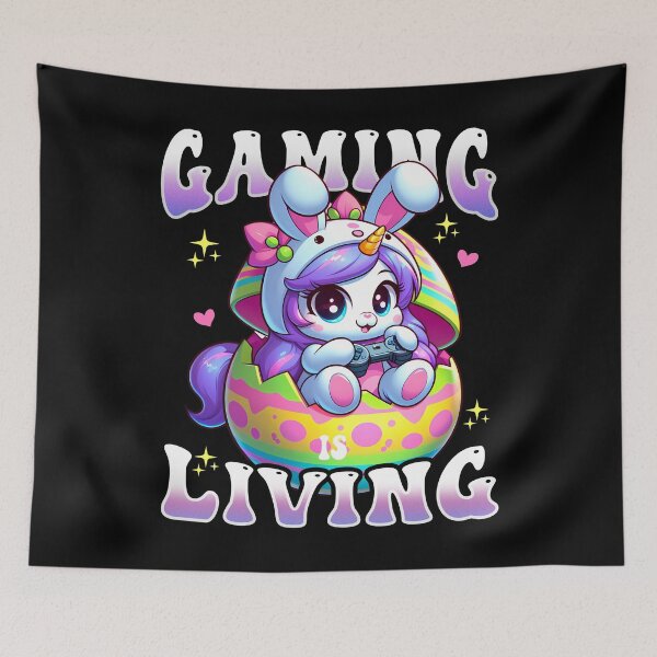 Item preview, Unicorn Girls kids Gamer Funny Video Game Bunny Easter Day designed and sold by JUSTBEELEGANT.