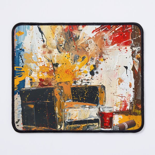 Item preview, Abstract Reverie- Brushstrokes and Smoke Dance in the Cigar Lounge Symphony designed and sold by OlfactoART Studio.