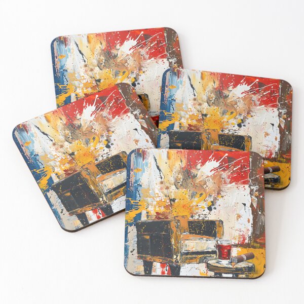 Item preview, Abstract Reverie- Brushstrokes and Smoke Dance in the Cigar Lounge Symphony designed and sold by OlfactoART Studio.