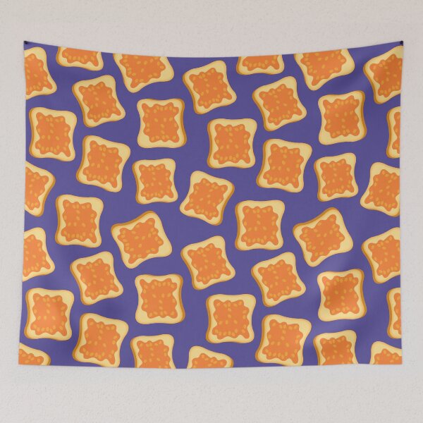 Item preview, Beans on Toast Food Pattern designed and sold by HotHibiscus.