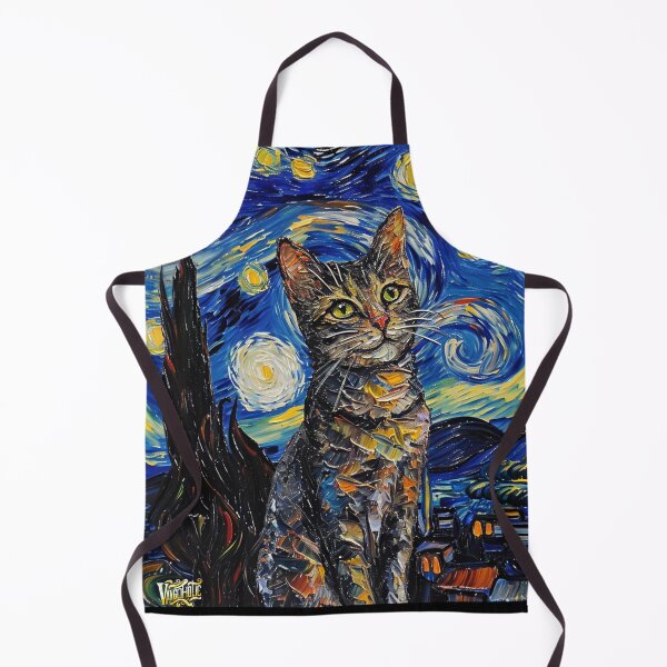 Item preview, Starry night Cat Van gogh Inspired Painting designed and sold by Vangoholic.