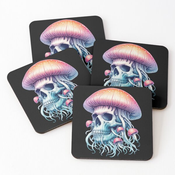 Item preview, Pastel Goth Mushroom Skull Jellyfish designed and sold by TomFrontierArt.