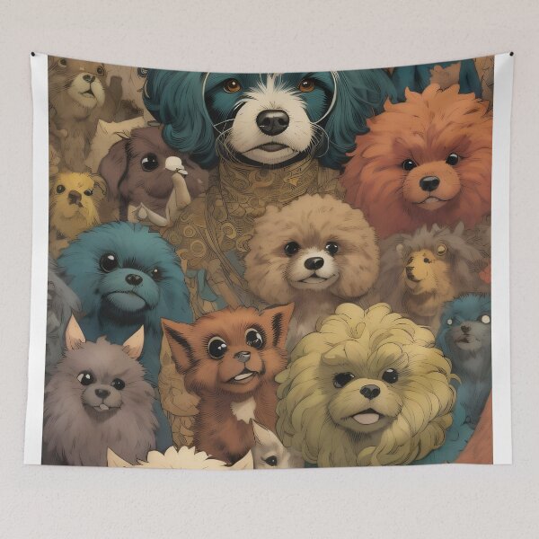 Item preview, HASKY POODLE CUTE PUPPIES GROUP designed and sold by digitalartlb.
