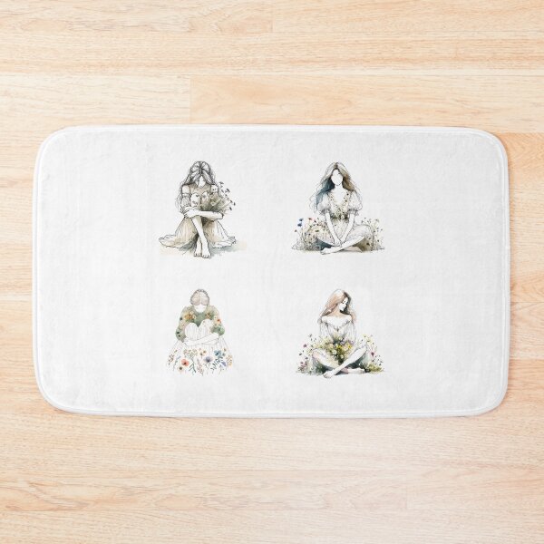 Item preview, Wildflower Daydream Sticker Pack - Girl Sitting Wildflowers - meeting fairies on a meadow designed and sold by EvaAngel.