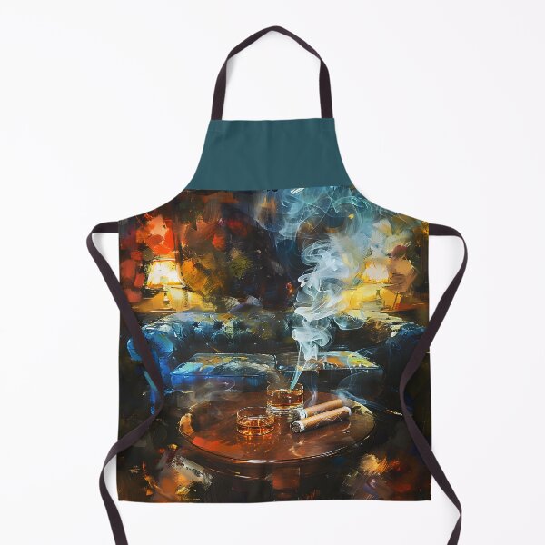 Item preview, Lounge Noir - A Masculine Symphony of Abstract Art, Leather, and the Dance of Thick Smoke designed and sold by OlfactoART Studio.