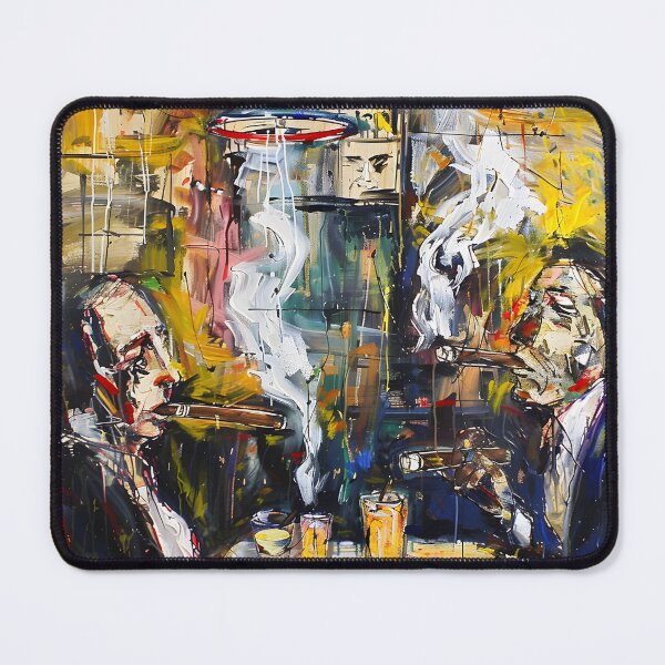 Item preview, Conversations in Smoke - Art Brut Abstract Expressionism in the Enigmatic Portrait of Cigar designed and sold by OlfactoART Studio.