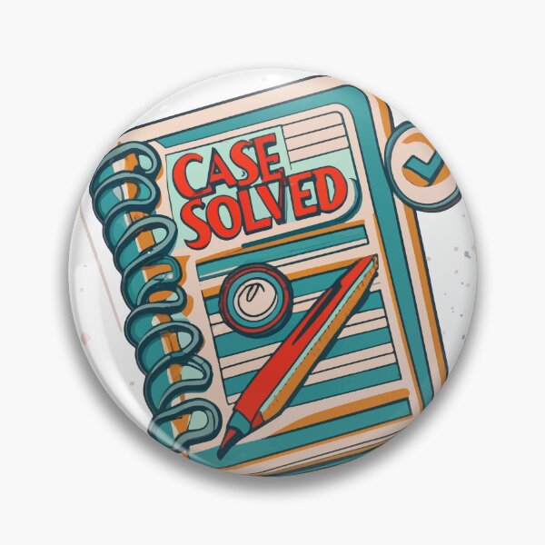 Item preview, Vintage Detective Notepad 'Case Solved' Design designed and sold by NiftyWrx.