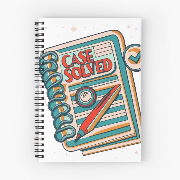 Item preview, Vintage Detective Notepad 'Case Solved' Design designed and sold by NiftyWrx.