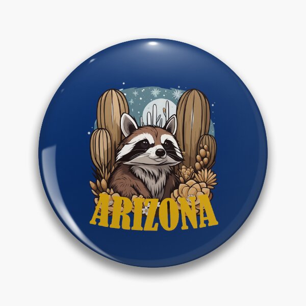 Item preview, Arizona Ring-tailed Cat Surrounded by White Cacti Blossom designed and sold by taiche.