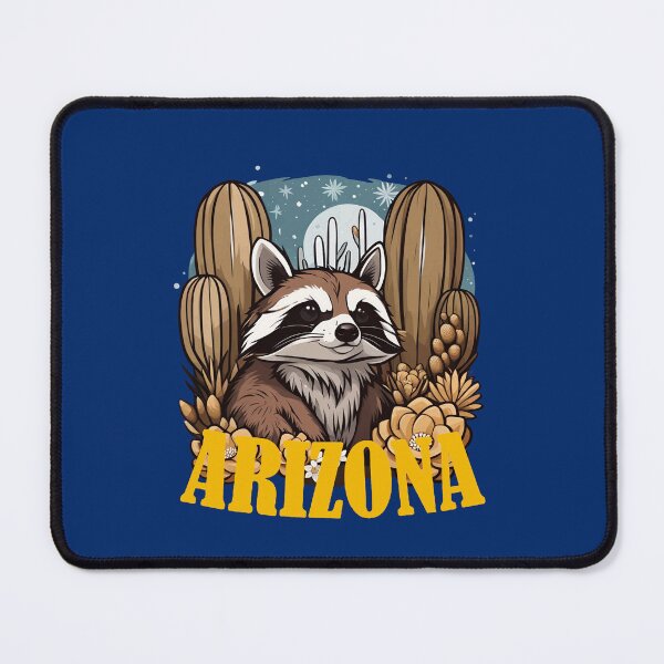 Item preview, Arizona Ring-tailed Cat Surrounded by White Cacti Blossom designed and sold by taiche.