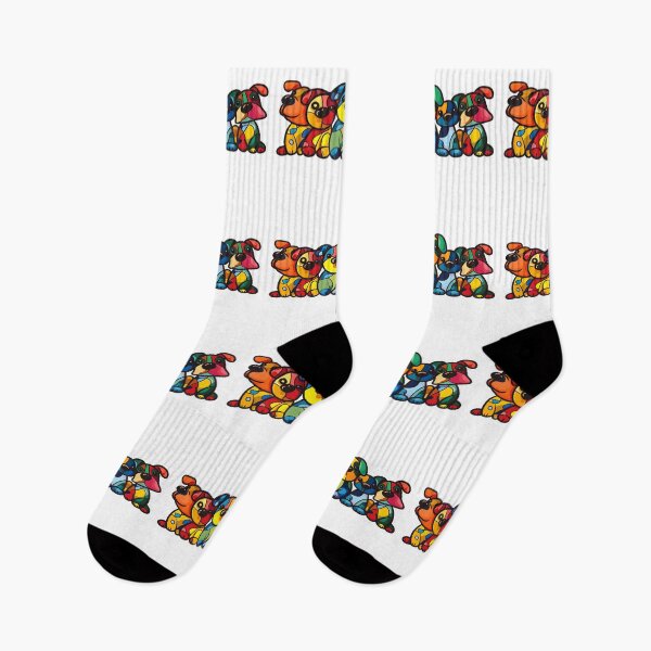 Item preview, Whimsical Colorful Dogs in a Row designed and sold by ArtbyAiGallery.