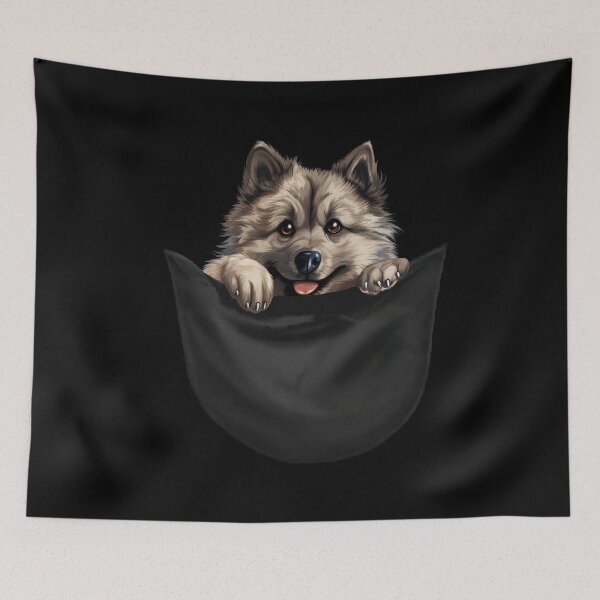 Item preview, Dog in a Pocket Cute Keeshond Puppy designed and sold by LovelyHappyGift.
