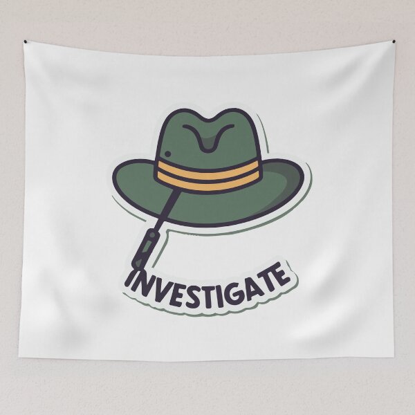Item preview, Stylish Detective Hat 'Investigate' Design designed and sold by NiftyWrx.