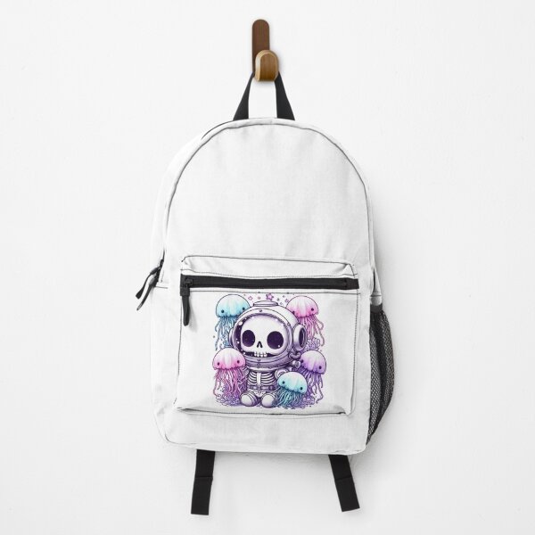 Item preview, Kawaii Skeleton Diver With jellyfish designed and sold by TomFrontierArt.